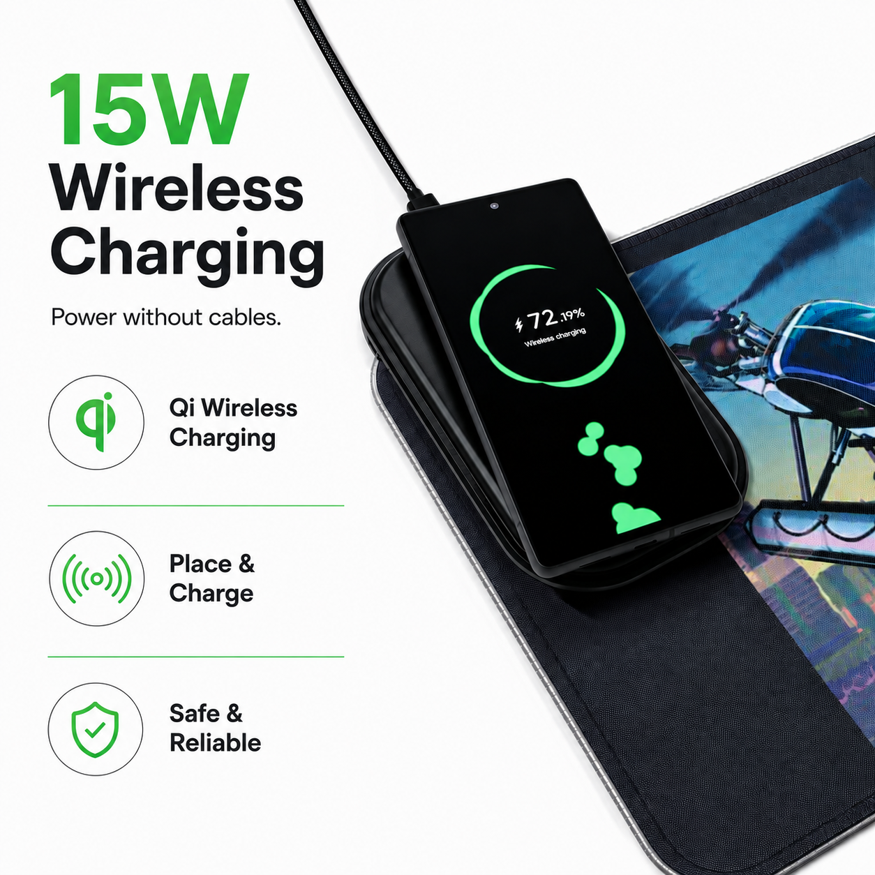 Grand Theft Auto VI LED Gaming Mouse Pad | Wireless Charging